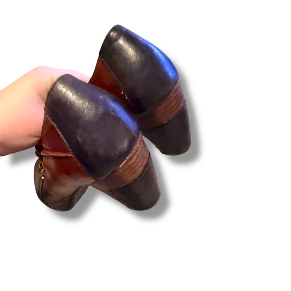 L'Artiste Spring Step Joella‎ Shoes Size 39 Brown Leather Heels Button Detail - Picture 7 of 13